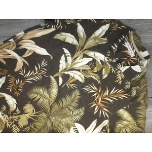 Tommy Bahama Shirt Mens M Green Silk Hawaiian Button Up Floral Tropical Beach